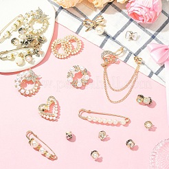 28шт 28 стиля пластиковая брошь с имитацией жемчуга&nbsp;JEWB-YW0001-05