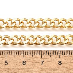 Латунные кубинские звенья цепи ожерелья для женщин&nbsp;NJEW-U022-01G