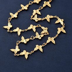 Женские ожерелья-цепочки в форме бабочек из нержавеющей стали 304 NJEW-G178-16G