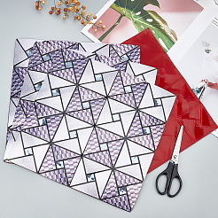 5 шт. квадратная мозаика из стекла для настенных украшений AJEW-AR0001-28