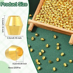 200 шт. биконусные латунные бусины-разделители&nbsp;KK-YW0003-39