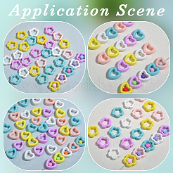 100шт. 2 стиля акриловых бусин в рамке&nbsp;OACR-SP0001-74