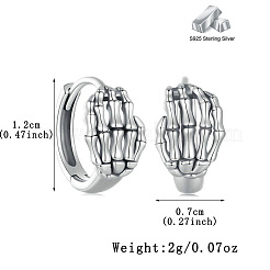 925 серьги-кольца в форме скелета из стерлингового серебра TS8086