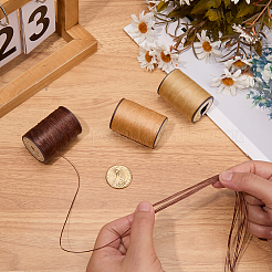 3 рулон 3-х цветной плоской вощеной полиэфирной нити&nbsp;YC-CL0001-01A