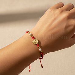 Браслеты из латуни с медальонами святых&nbsp;EA4269-1