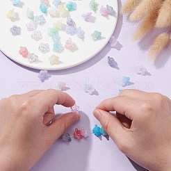 200шт 10 цвета непрозрачных акриловых колпачков для бусин&nbsp;OACR-CJ0001-43