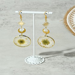 Латунь болтающийся серьги EJEW-FS00017