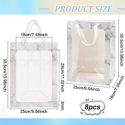 Складные подарочные пакеты из бумаги с мраморным принтом ABAG-WH0038-53