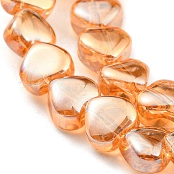 Нити прозрачных стеклянных бусин с жемчужным блеском EGLA-G037-09A-PL03