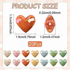 20шт УФ-покрытие непрозрачные акриловые бусины&nbsp;MACR-YW0004-14