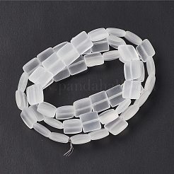 Прозрачные бусины из матового стекла FGLA-S001-01G