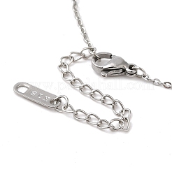 Ожерелья с подвеской в виде сердца со злым глазом из нержавеющей стали 304 с эмалью&nbsp;NJEW-E104-05P