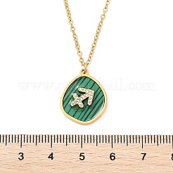 Ожерелья с подвеской в виде созвездия из нержавеющей стали 304 с микропаве из кубического циркония NJEW-R021-01G-09