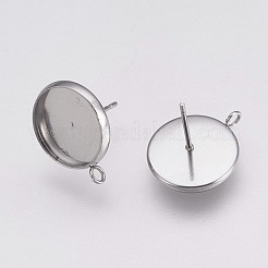 Серьги-гвоздики из нержавеющей стали 202 STAS-I088-D-03P