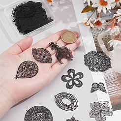 38 шт. 19 стильных больших подвесных подвесок из нержавеющей стали 430&nbsp;STAS-PH0006-75