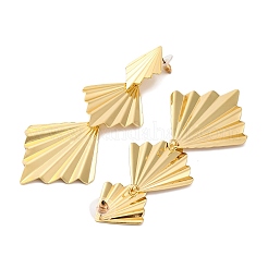 Серьги-гвоздики из сплава в форме ромба для женщин&nbsp;EJEW-U028-02G