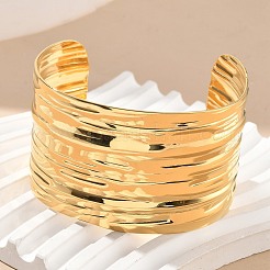 Браслеты-манжеты из нержавеющей стали 304 для женщин AJEW-P127-21G