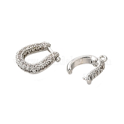 Латунные микро проложить кубического циркония раз за застежками KK-D356-13P