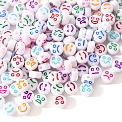 Белые непрозрачные акриловые бусины&nbsp;MACR-YW0001-20