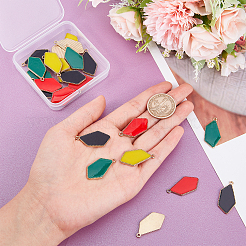 24шт 4 стиля экологически чистые подвески с эмалью из сплава&nbsp;ENAM-PH0002-17