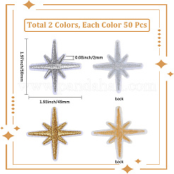 100 шт. 2 цвета компьютеризированная вышивка ткань утюгом / пришить патчи&nbsp;DIY-CY0001-66