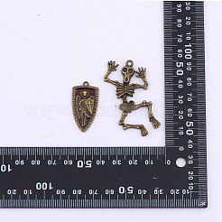 28 шт. 7 стильные подвески из сплава с покрытием в тибетском стиле FIND-SZ0002-98