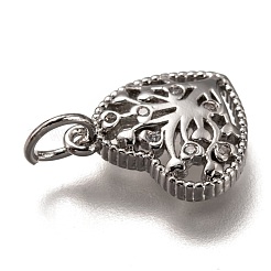 Латунные микропаве прозрачные кубические циркониевые подвески ZIRC-B002-62