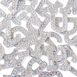 Патчи со стразами из смолы алфавита&nbsp;DIY-TAC0005-45D