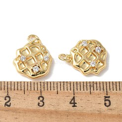 Латунные микропаве прозрачные подвески с фианитом KK-Q031-05G