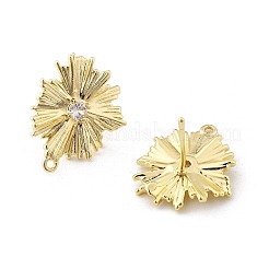 Латунные серьги-гвоздики из циркония KK-K371-39G