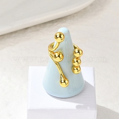 Круглые разветвленные кольца-манжеты из нержавеющей стали 304 для женщин&nbsp;RJEW-Q007-02G