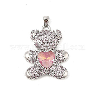 Латунные микро проложить кубического циркония подвески KK-P300-03P-02-1