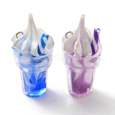 Подвески из полупрозрачной смолы RESI-D067-01J-1