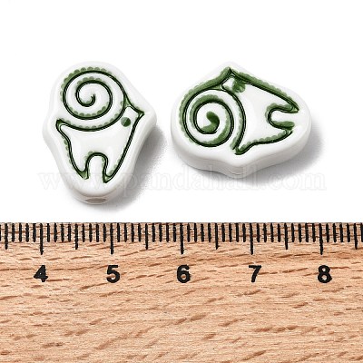 Фарфоровые бусины ручной работы PORC-Z004-01B-1