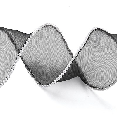 5 ярд сетчатой ленты с жемчужной окантовкой из АБС-пластика для изготовления бантов OCOR-B004-01A-08-1