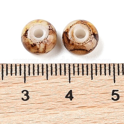 Непрозрачные с напылением стеклянные бусины X1-GLAA-G118-01S-1