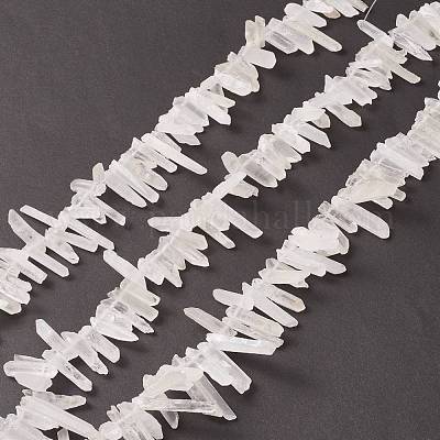 Натуральный кварц с остроконечным бисером G-L484-03-1