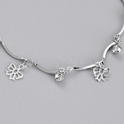 Браслеты с подвесками из латуни или браслеты из бисера AJEW-B005-31P-1