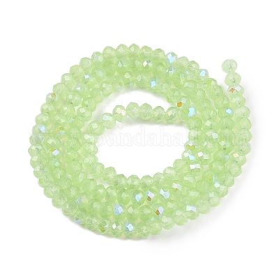 Стеклянные бусины с гальваническим покрытием  EGLA-A044-J2mm-L08-1