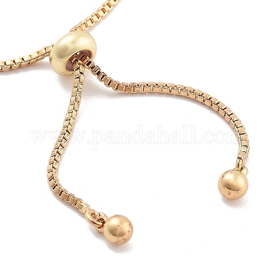 Браслеты-слайдеры из латуни с прозрачным кубическим цирконием и конским глазом BJEW-YWC0002-06A-G-1