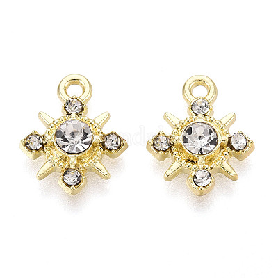 Подвески из сплава с покрытием стойки и стразами PALLOY-T090-47KCG-1