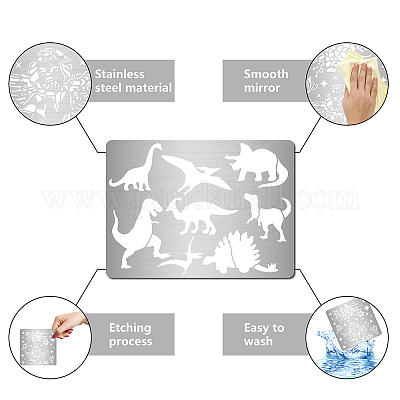Трафареты для резки металла из нержавеющей стали DIY-WH0289-109-1