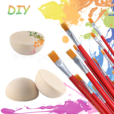 200шт необработанные кабошоны из натурального дерева WOOD-SP0001-56-1