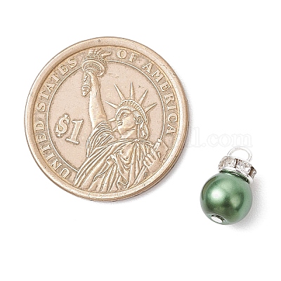 12 шт. 3-х цветные стеклянные бусины-жемчужины с перламутровым покрытием PALLOY-TA00284-1