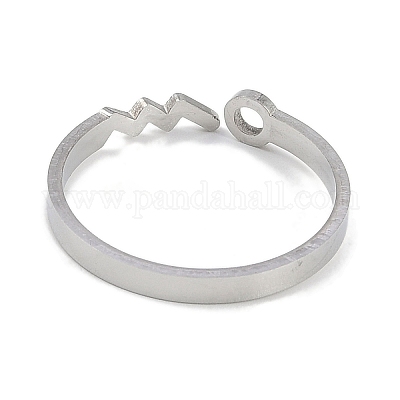 Не тускнеющее открытое кольцо-манжета из нержавеющей стали 304 созвездия для женщин RJEW-L122-001P-02-1