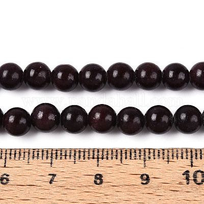 Нити круглых бусин из натурального окрашенного нефрита машан G-T139-6mm-67I-1