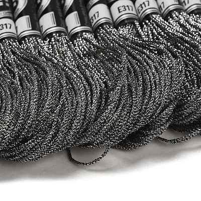 10 моток двухслойной мулине из металлизированного полиэстера для вышивания OCOR-Q057-A09-1