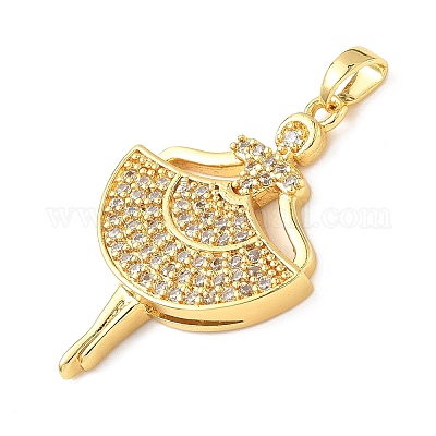 Латунные микро проложить кубического циркония подвески KK-D357-27G-1