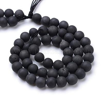 Гальванические природные друзы геодез агат из бисера G-R345-8mm-53-1