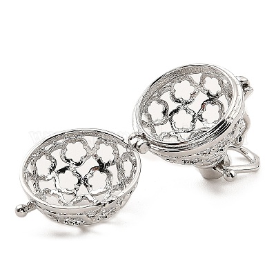 Подвески в виде стойки из латуни с бусинами KK-D025-01C-P-1